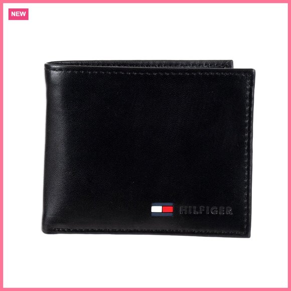 Leather Bifold Wallet Slim RFID Blocking Travel Everyday